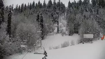 Widok na trasę narciarską nr6 w Kotelnicy Białczańskiej