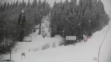 Widok na trasę narciarską nr6 w Kotelnicy Białczańskiej