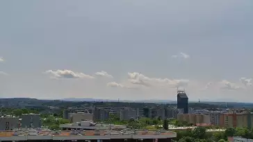 Widok na panoramę Krakowa - kamera obrotowa