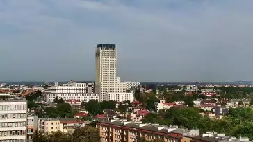 Widok na panoramę Krakowa - kamera obrotowa