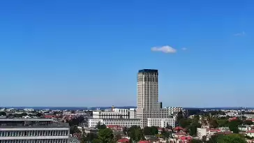 Widok na panoramę Krakowa - kamera obrotowa