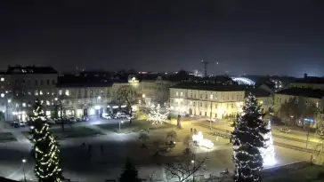 Ujęcie z kamery na Rynek Podgórski w Krakowie.