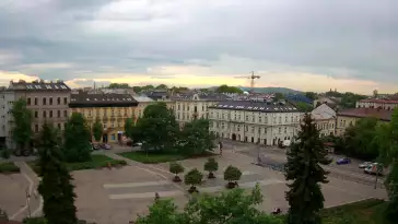 Ujęcie z kamery na Rynek Podgórski w Krakowie.