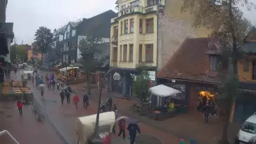 ZAKOPANE - widok z kamery na deptak