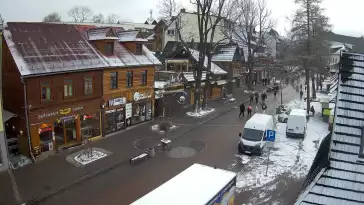 Kamera Zakopane na żywo widok na deptak