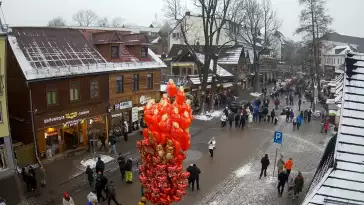 Kamera Zakopane na żywo widok na deptak