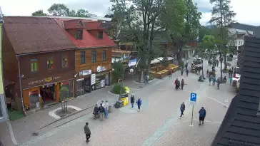 Kamera Zakopane na żywo widok na deptak