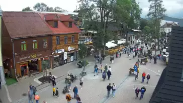 Kamera Zakopane na żywo widok na deptak
