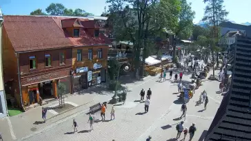 Kamera Zakopane na żywo widok na deptak