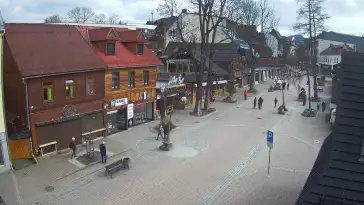 Kamera Zakopane na żywo widok na deptak