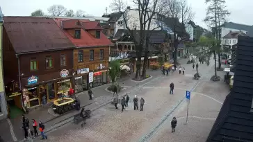 Kamera Zakopane na żywo widok na deptak