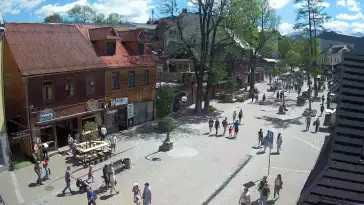 Kamera Zakopane na żywo widok na deptak