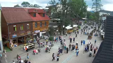 Kamera Zakopane na żywo widok na deptak
