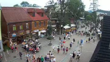 Kamera Zakopane na żywo widok na deptak