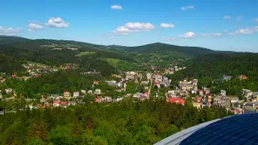 PKL Góra Parkowa - widok z wieży na Beskid Sądecki