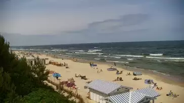 Krynica Morska widok na plażę i morze
