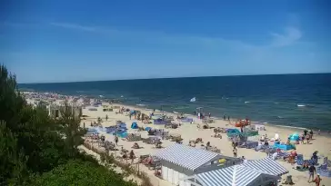 Krynica Morska widok na plażę i morze