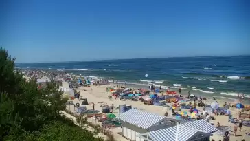 Krynica Morska widok na plażę i morze