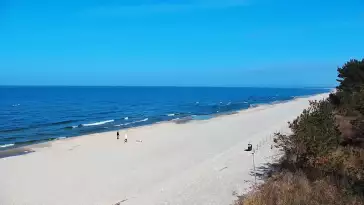 Krynica Morska widok na plażę i morze
