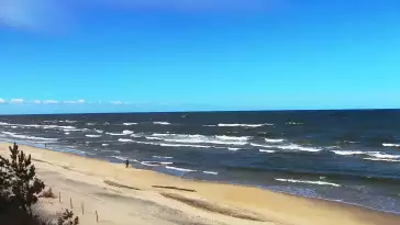 Krynica Morska widok na plażę i morze