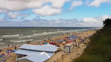 Krynica Morska widok na plażę i morze