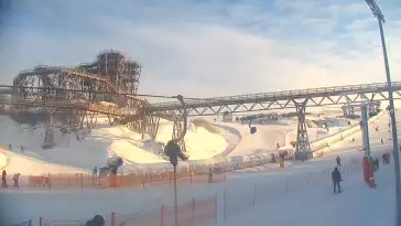 Widok na najdłuższy stok narciarski na Mazurach