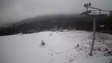 Widok z górnej stacji ośrodka narciarskiego w Lądku-Zdroju