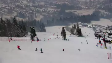 Widok panoramiczny na stok Grapa Litwinka Czarna Góra.