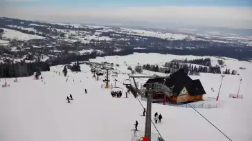 Widok panoramiczny na stok Grapa Litwinka Czarna Góra.