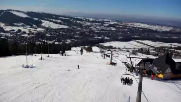 Widok panoramiczny na stok Grapa Litwinka Czarna Góra.