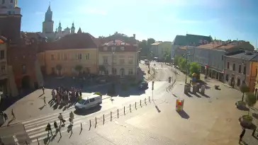 Widok z Kamery na Plac Łokietka w Lublinie