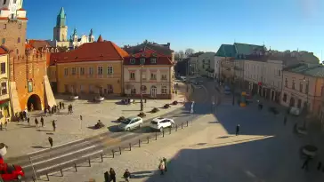 Widok z Kamery na Plac Łokietka w Lublinie