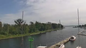 Marina Trzebież - widok na Marinę od strony Zalewu Szczecińskiego