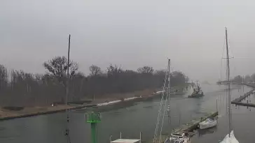 Marina Trzebież - widok na Marinę od strony Zalewu Szczecińskiego