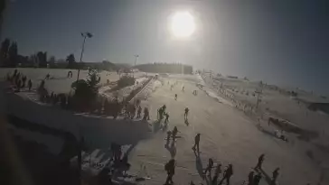 Panoramiczny widok na cały komplekt narciarski Master Ski w Tyliczu