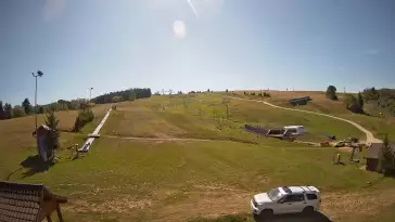 Panoramiczny widok na cały komplekt narciarski Master Ski w Tyliczu