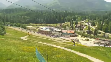 Kamera na SkiPark Oravice - widok na stok i termy Oravice na Słowacji Meander.