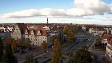 Widok na panoramę miasta w Elblągu