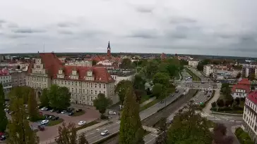 Widok na panoramę miasta w Elblągu