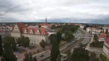 Widok na panoramę miasta w Elblągu