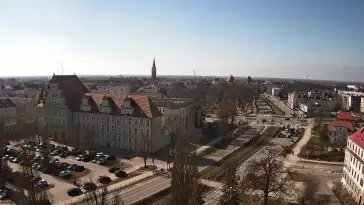 Widok na panoramę miasta w Elblągu