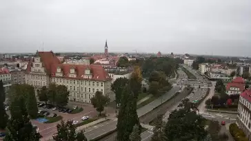 Widok na panoramę miasta w Elblągu