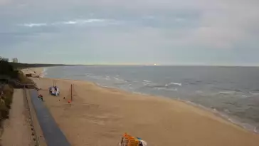 Międzyzdroje plaża zachód cudowny widok z kamery online.