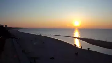 Międzyzdroje plaża zachód cudowny widok z kamery online.
