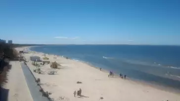 Międzyzdroje plaża zachód cudowny widok z kamery online.