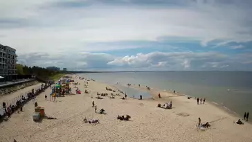 Międzyzdroje plaża zachód cudowny widok z kamery online.