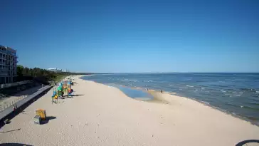 Międzyzdroje plaża zachód cudowny widok z kamery online.