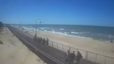Ujęcie na promenadę i morze w Mielnie.