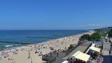 Kamera z widokiem na plażę i promenadę w Mielnie