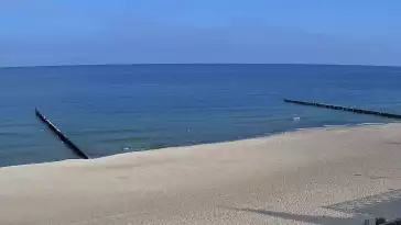 Kamera z widokiem na plażę i promenadę w Mielnie
